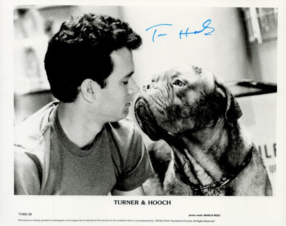 Lot 127: Tom Hanks signed 10x8 inch Turner and Hooch...