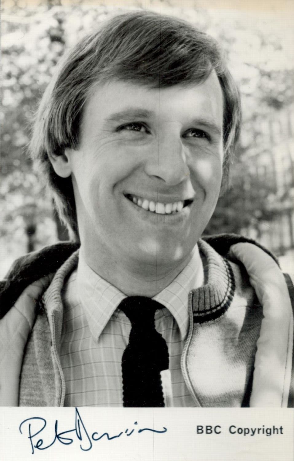 Lot 136: Peter Davison signed 6x4 inch BBC black and...