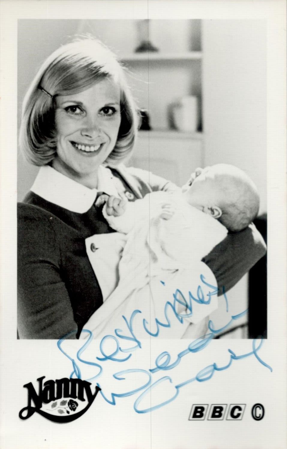 Lot 137: Wendy Craig signed 6x4 inch BBC Nanny black...