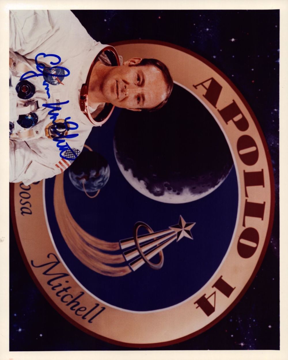 Lot 156: Edgar Mitchell signed NASA Apollo 14 original 10x8...