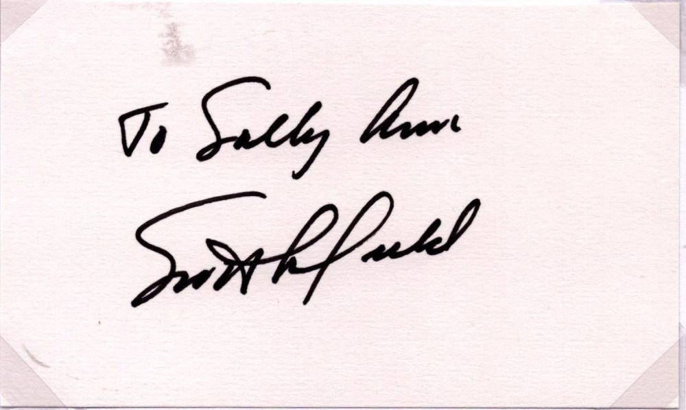 Lot 172: Scott Crossfield signed 5x3inch white card. Dedicated. Good...