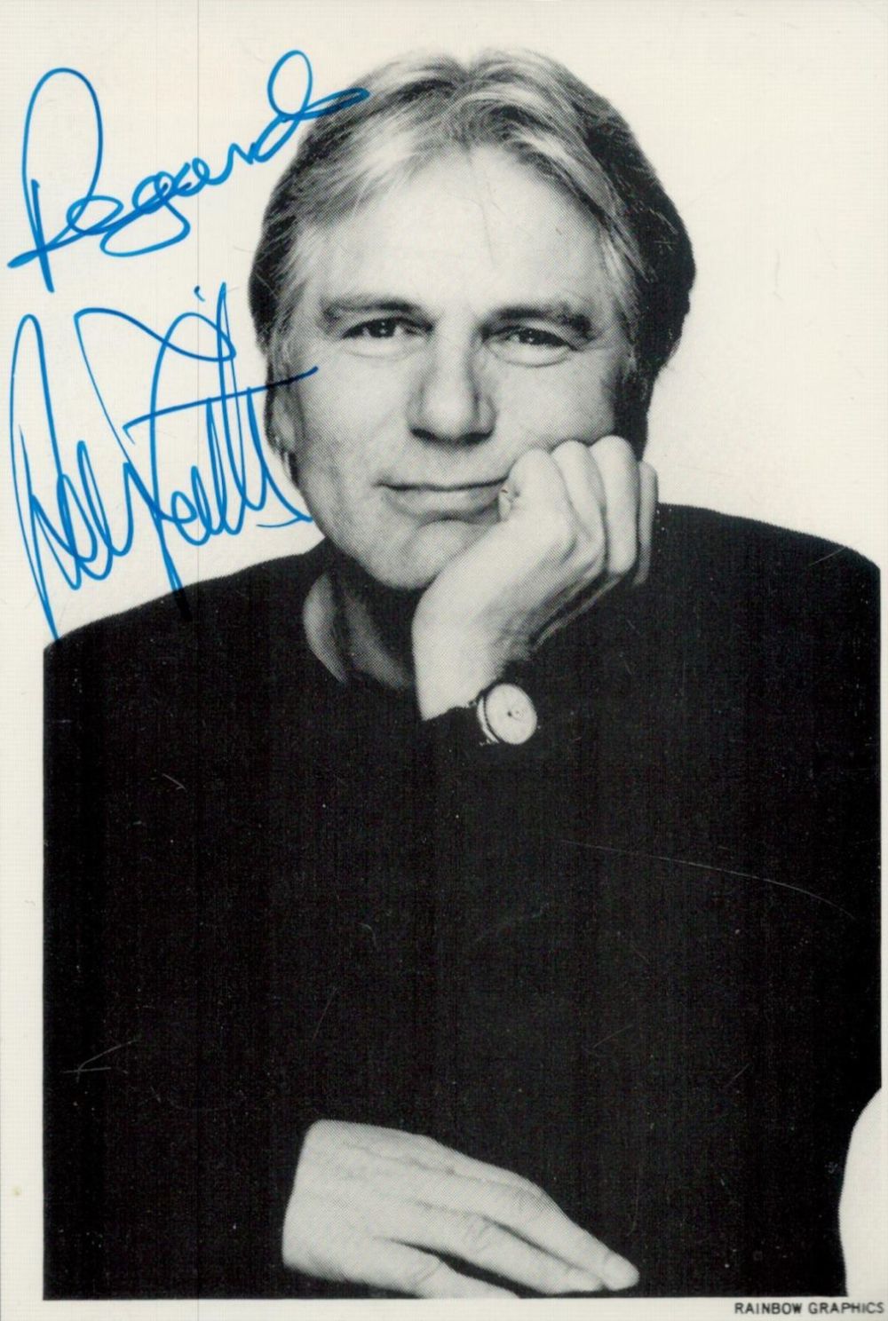 Lot 197: Adam Faith signed 6x4 inch black and white...