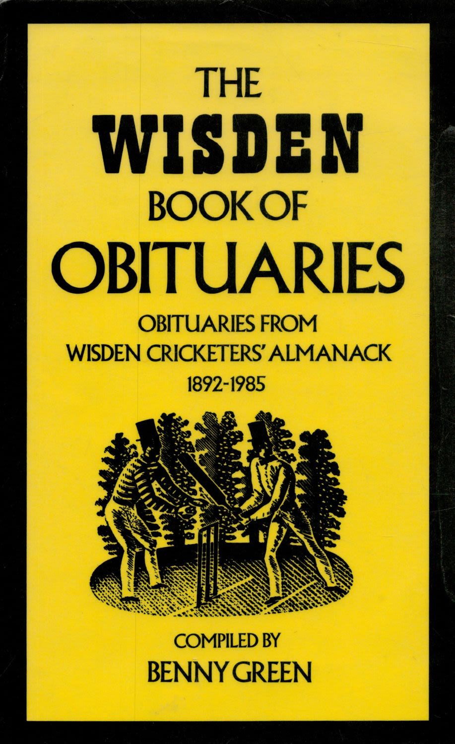 Lot 201: The Wisden Book of Obituaries hardback book. Good...