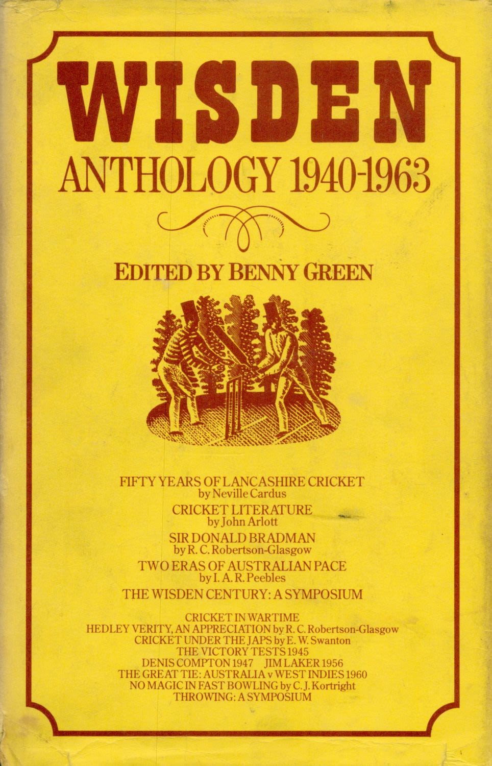 Lot 205: Cricket - Wisden Anthology 1940 to 1963 large...