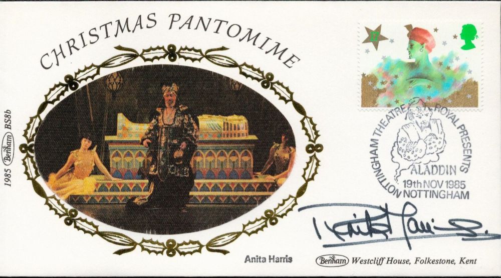 Lot 273: Anita Harris signed Christmas Pantomime FDC. 19th November...