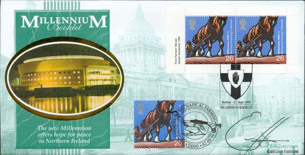 Lot 274: Eamon Holmes signed Millennium Booklet FDC. 21st September...