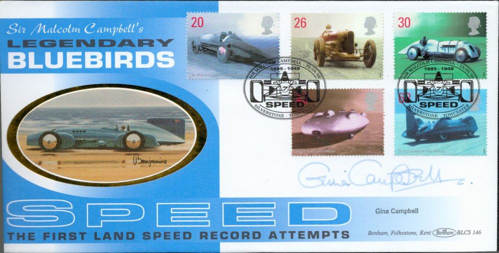 Lot 290: Gina Campbell signed Sir Malcolm Campbell's legendary Bluebirds...