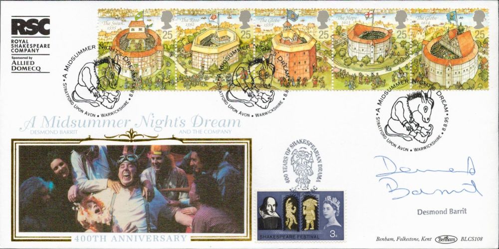 Lot 297: Desmond Barrit signed A Midsummer Night's Dream 400th...
