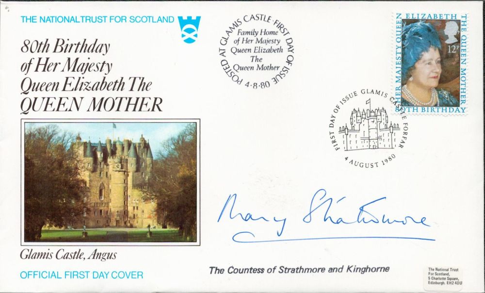 Lot 307: The Countess of Strathmore and Kinghorne signed 80th...