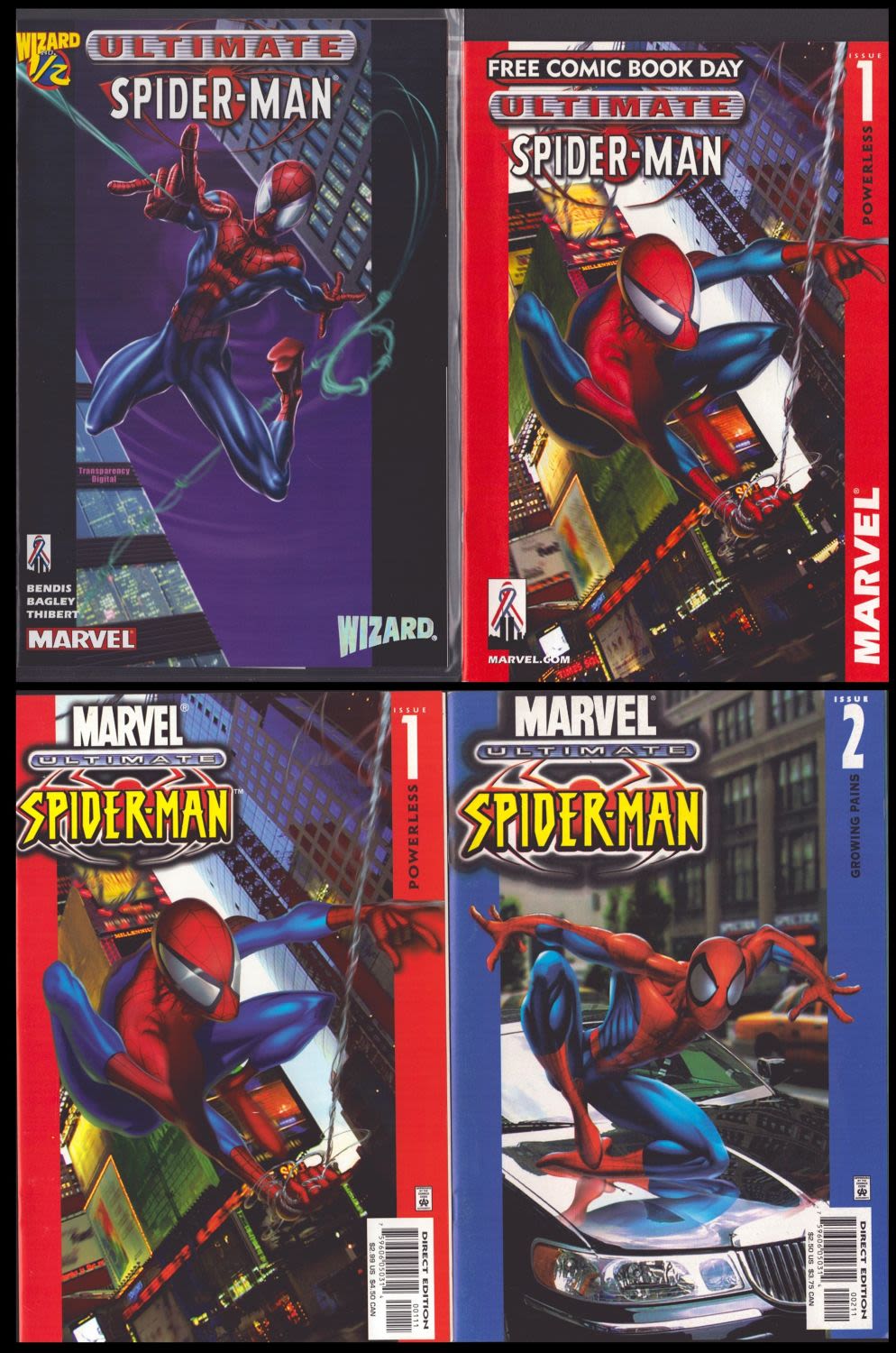 Lot 70: Marvel Spiderman comic collection includes 4 titles Ultimate...