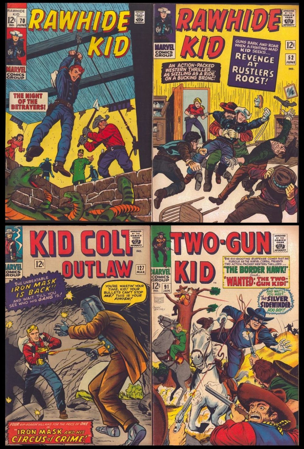Lot 176: Marvel comics collection of 4 titles including Rawhide...