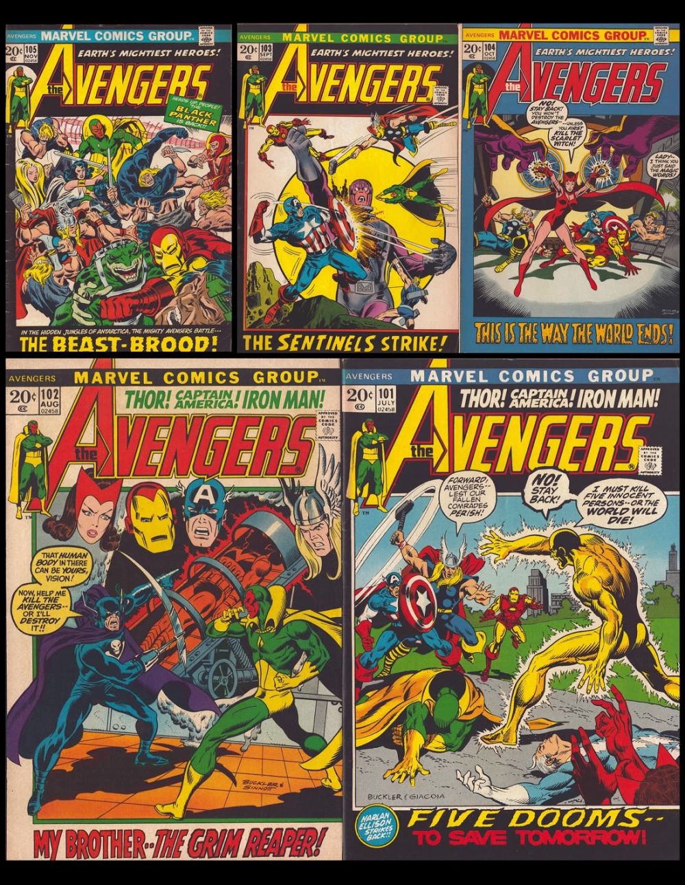 Lot 178: Marvel comics collection of 5 Avengers titles No....