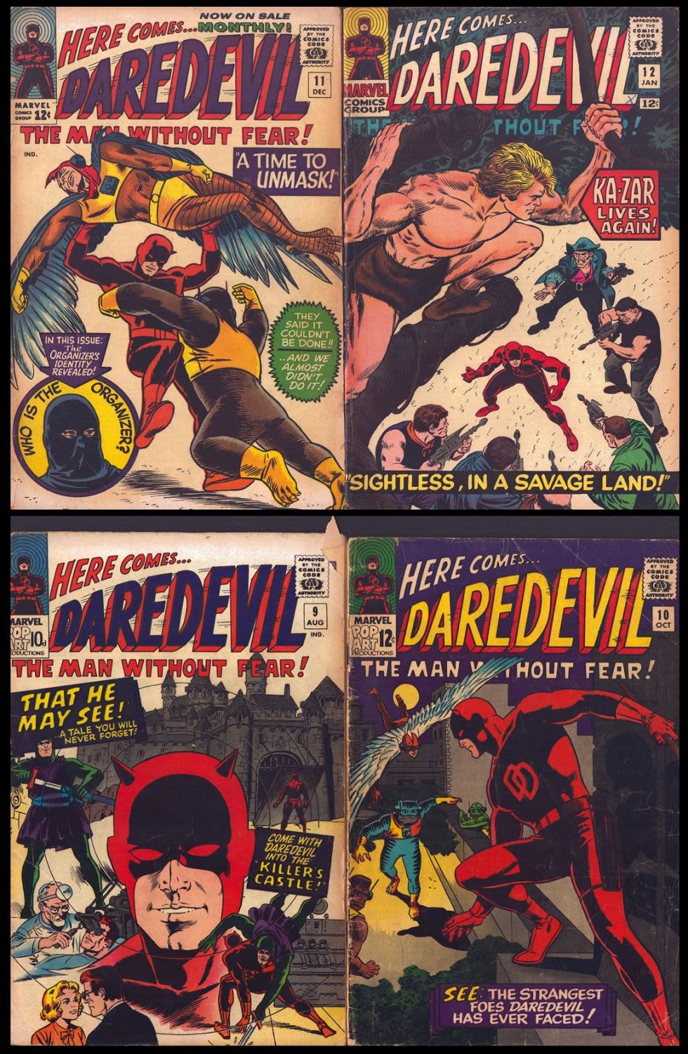 Lot 181: Marvel comics collection of 4 Daredevil No. 9,...