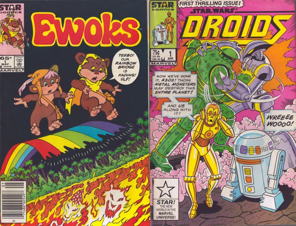 Lot 192: Star Comics Ewoks Vol.1, No.1 and Droids Vol.1...