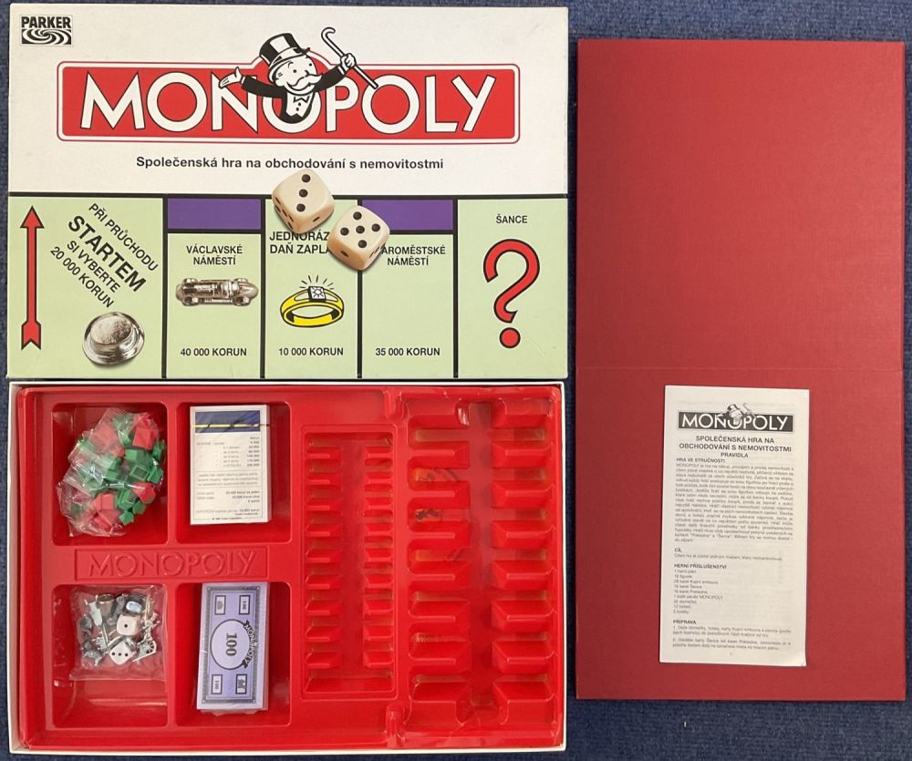 Lot 303: Monopoly Czech Edition by Parker Brothers Tonka 1996,...