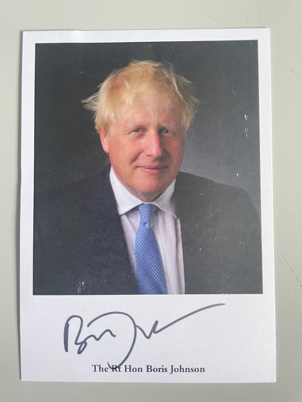 Lot 40: Boris Johnson Former Prime Minister 6x4 inch signed...