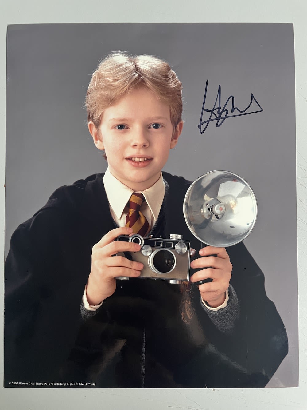 Lot 79: Hugh Mitchell Harry Potter Film Actor 10x8 inch...