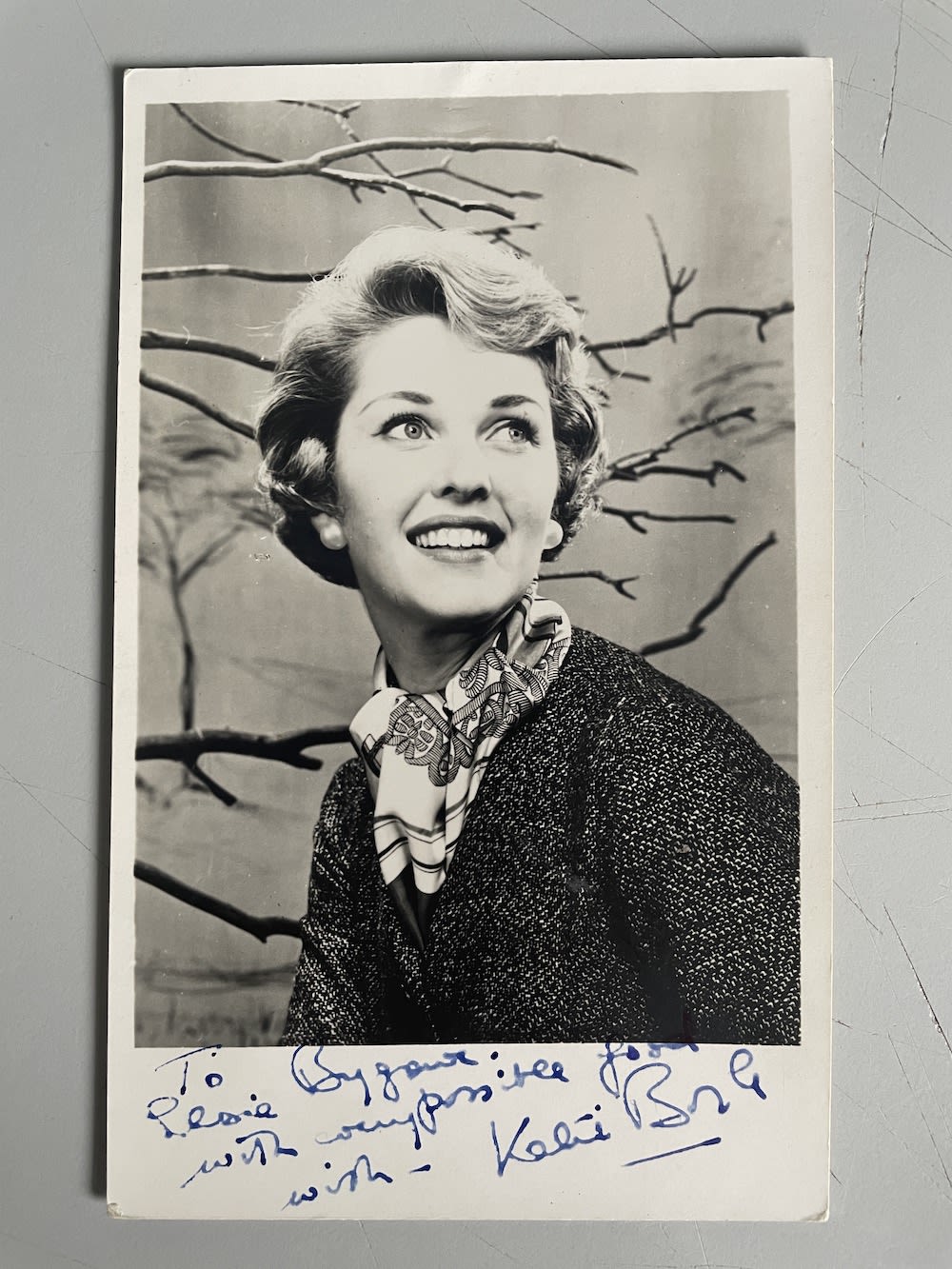 Lot 86: Katie Boyle Actress and TV Personality 6x4 inch...