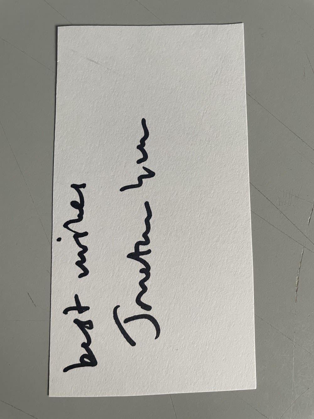 Lot 91: Johnathan Lynn English Director Yes Minister signed card....