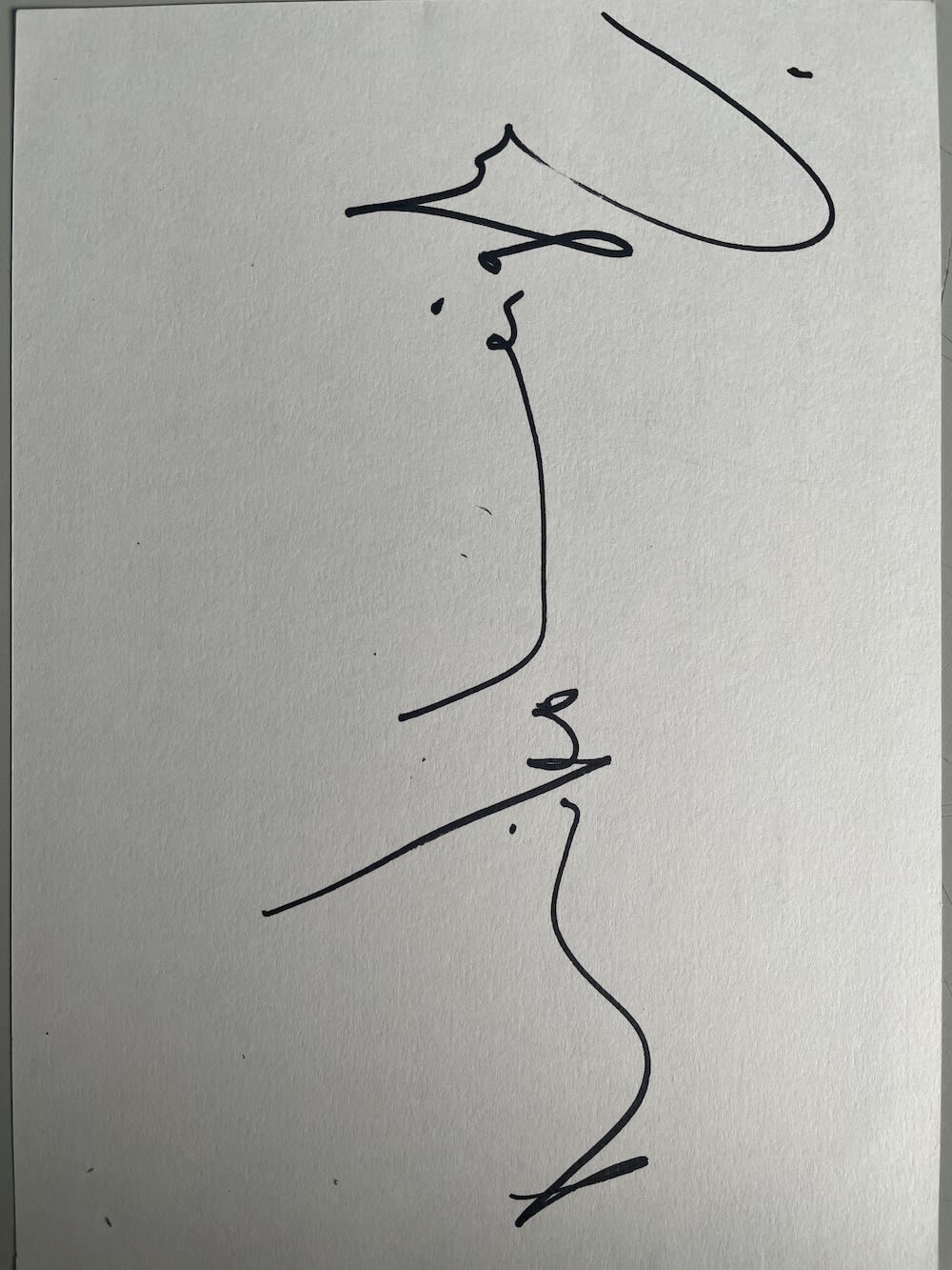 Lot 96: Mike Leigh English Director and Screenwriter signed card....