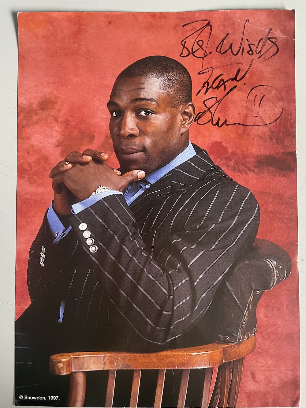 Lot 123: Frank Bruno Former Heavyweight World Champion 12x8 inch...