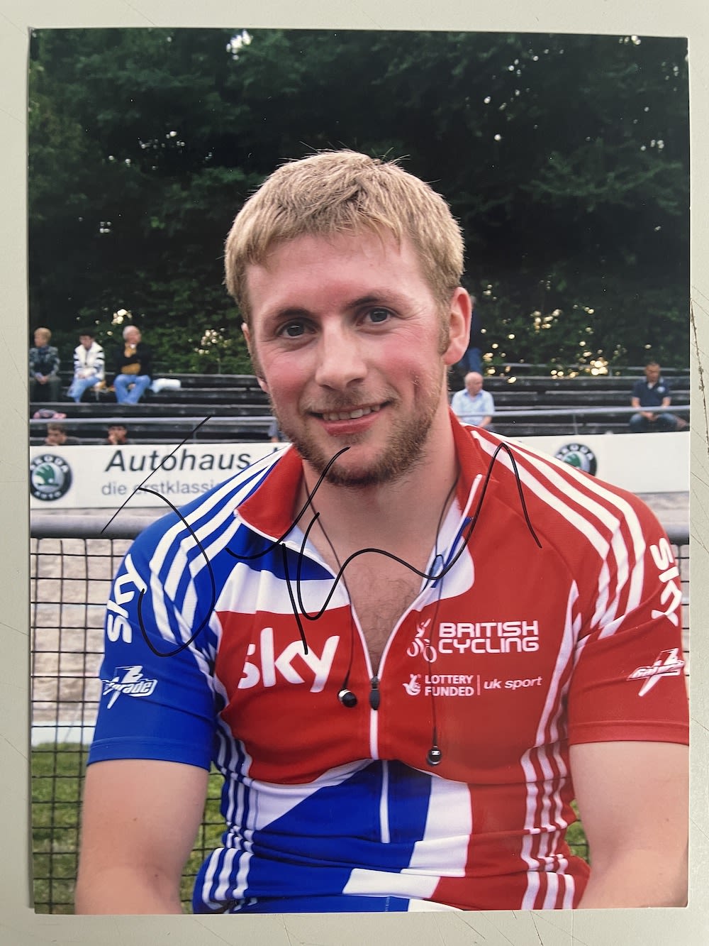 Lot 130: Jason Kenny Multi Olympic Champion Cyclist 8x6 inch...