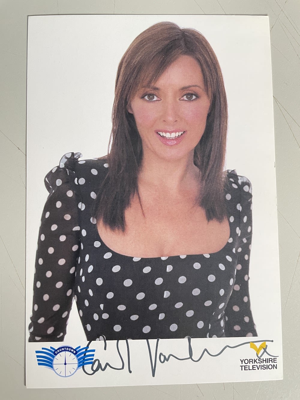 Lot 160: Carol Vorderman Countdown Presenter 6x4 inch signed photo....
