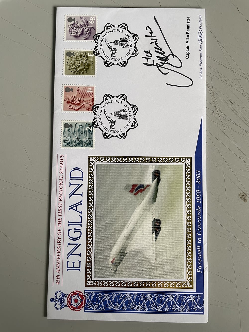 Lot 170: Mike Bannister Concorde Pilot Captain Signed First Day...
