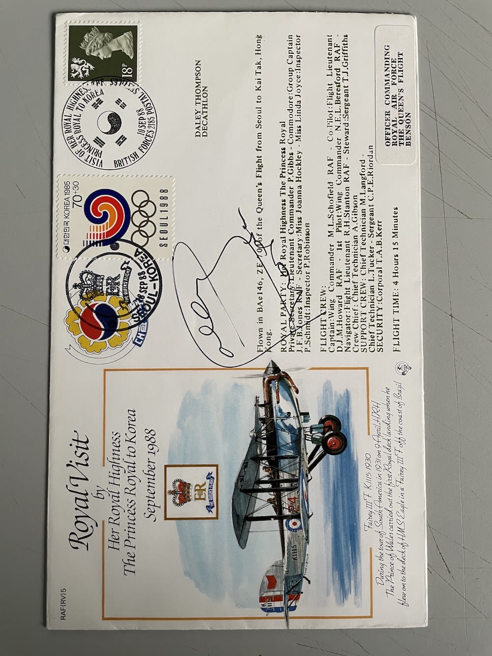 Lot 178: Daley Thompson Olympic Gold Medallist Signed First Day...