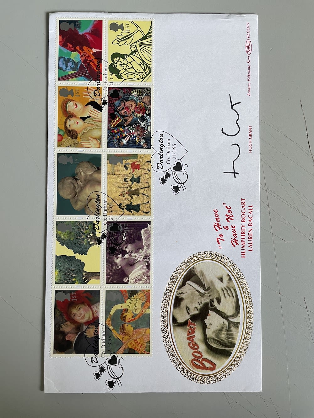 Lot 198: Hugh Grant Great British Actor Signed First Day...