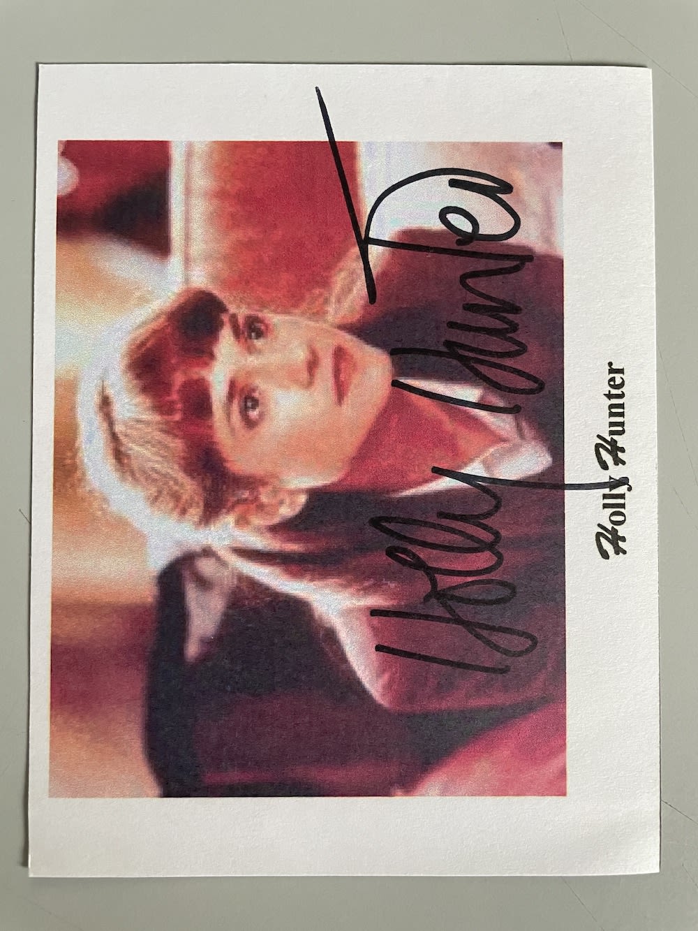 Lot 225: Holly Hunter Award Winning Actress 6x4 inch signed...
