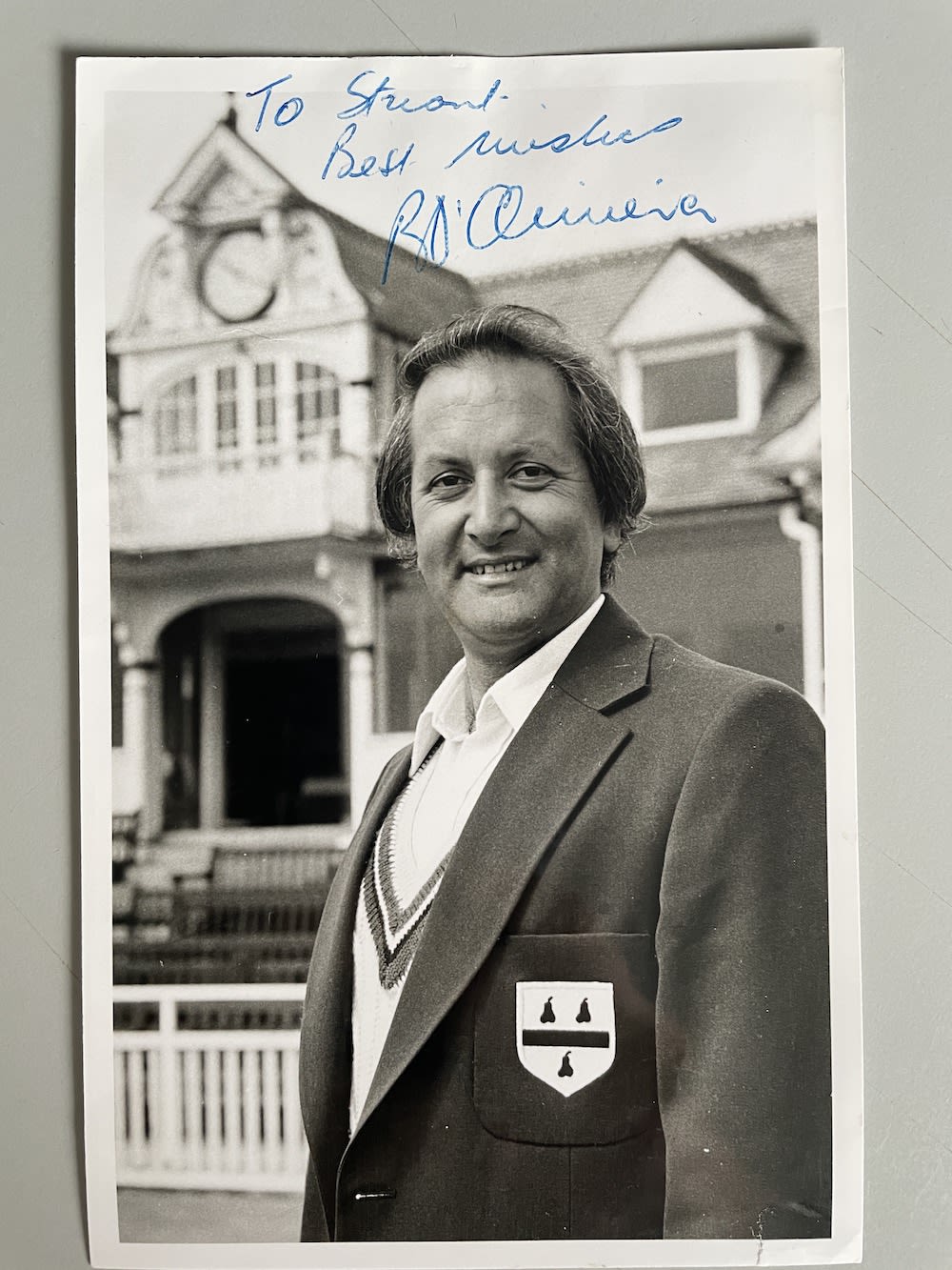 Lot 263: Basil D'Oliveira Legendary England Cricketer 6x4 inch signed...