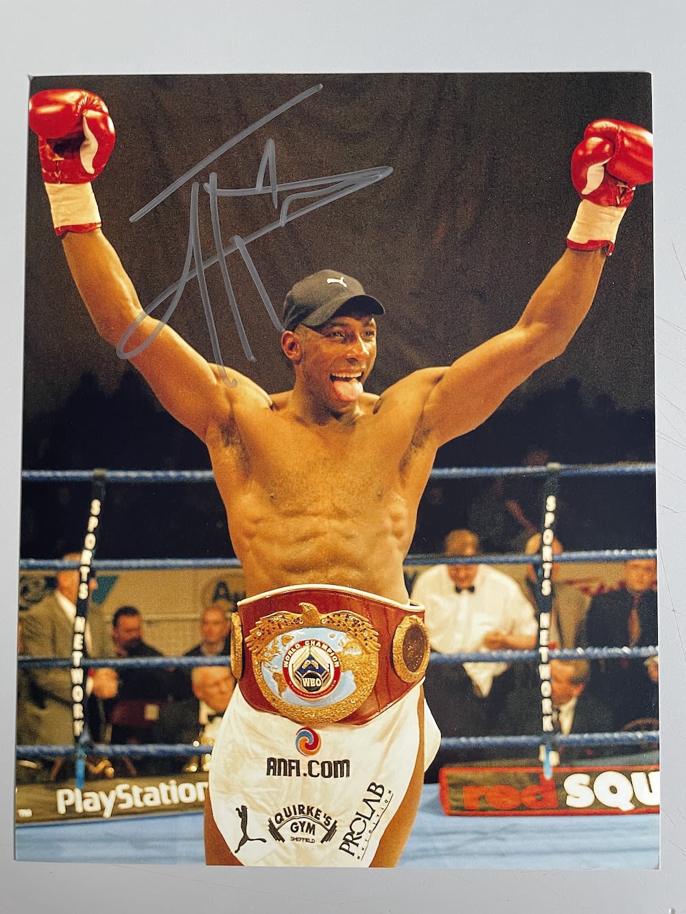 Lot 270: Johnny Nelson Former Boxing World Champion 10x8 inch...