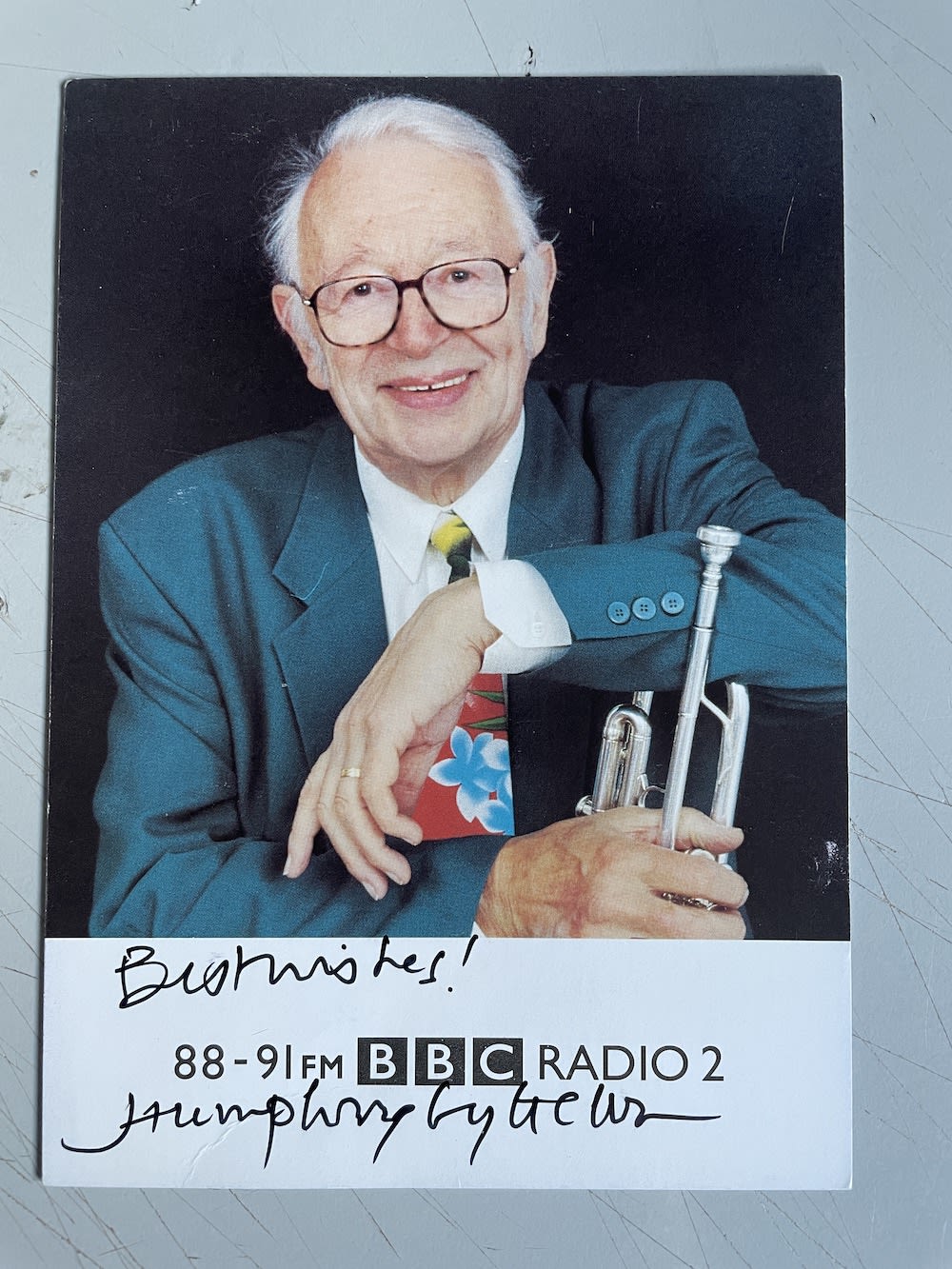Lot 275: Humphrey Lyttleton Jazz Musician and Radio Presenter 6x4...