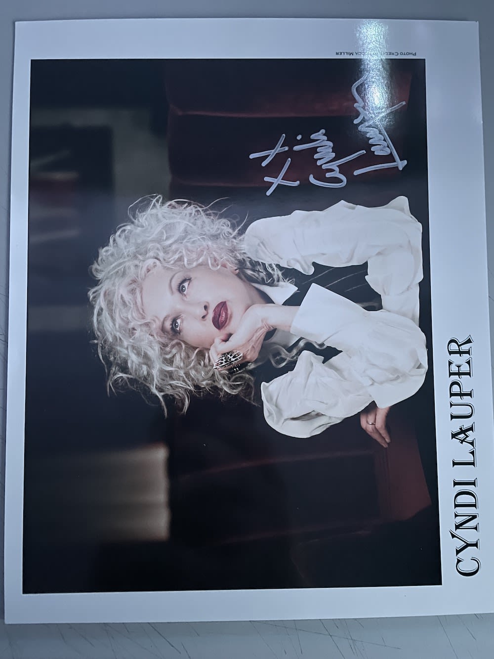Lot 300: Cyndi Lauper Chart Topping Superstar 10x8 inch signed...