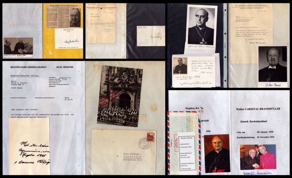 Lot 63: Religious Collection 10 pages of signed letters and...