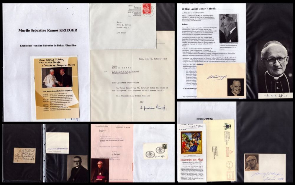 Lot 64: Religious Collection 10 pages of signed letters and...