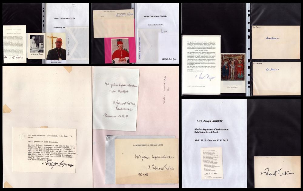 Lot 65: Religious Collection 10 pages of signed letters and...