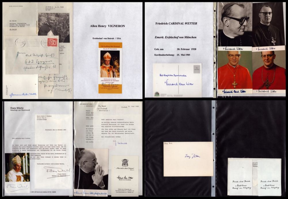 Lot 68: Religious Collection 8 pages of signed letters and...