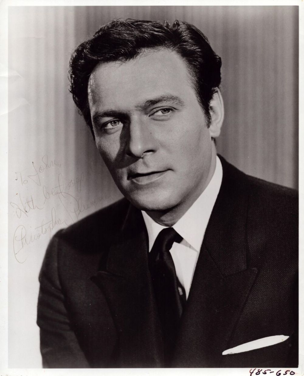Lot 103: Christopher Plummer signed 10x8 inch original black and...