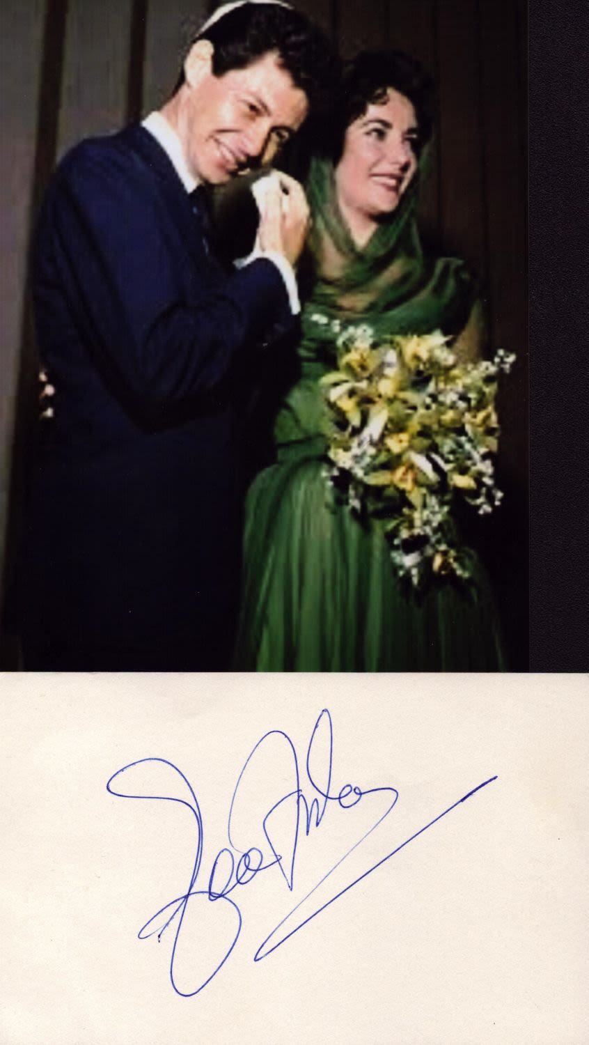 Lot 123: Eddie Fisher American Singer Signed Card With Photo....