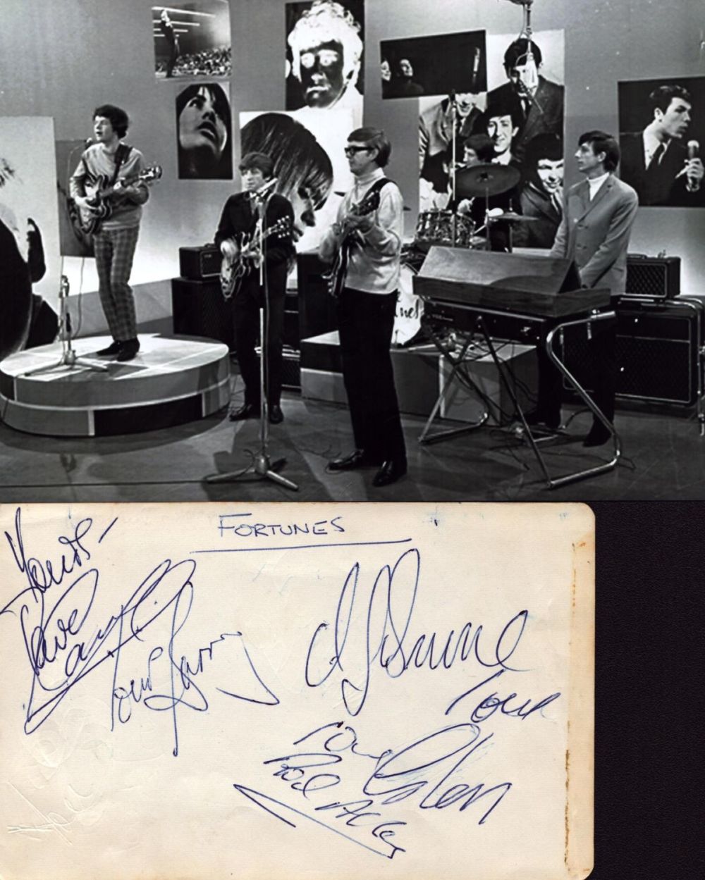 Lot 124: The Fortunes 1960s Band Signed Vintage Album Page...