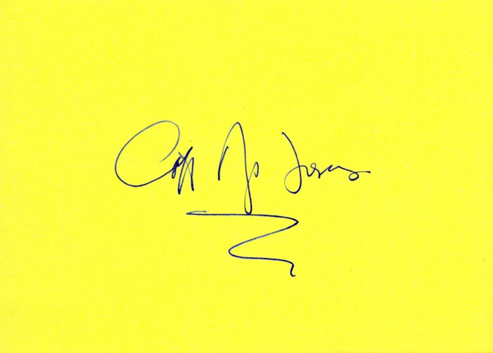 Lot 133: Griff Rhys Jones signed 6x4 yellow card. Rhys...