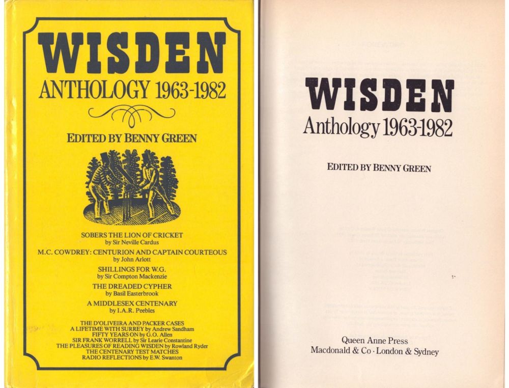 Lot 150: Cricket Wisden Anthology 1963 to 1982 large format...
