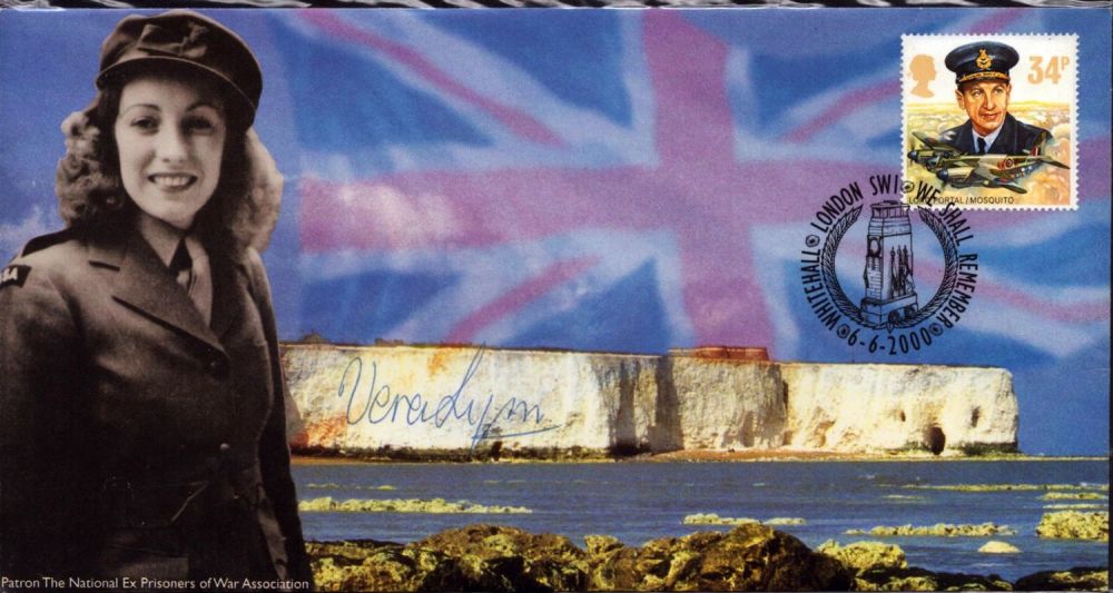 Lot 155: Vera Lynn signed We shall remember FDC. Good...