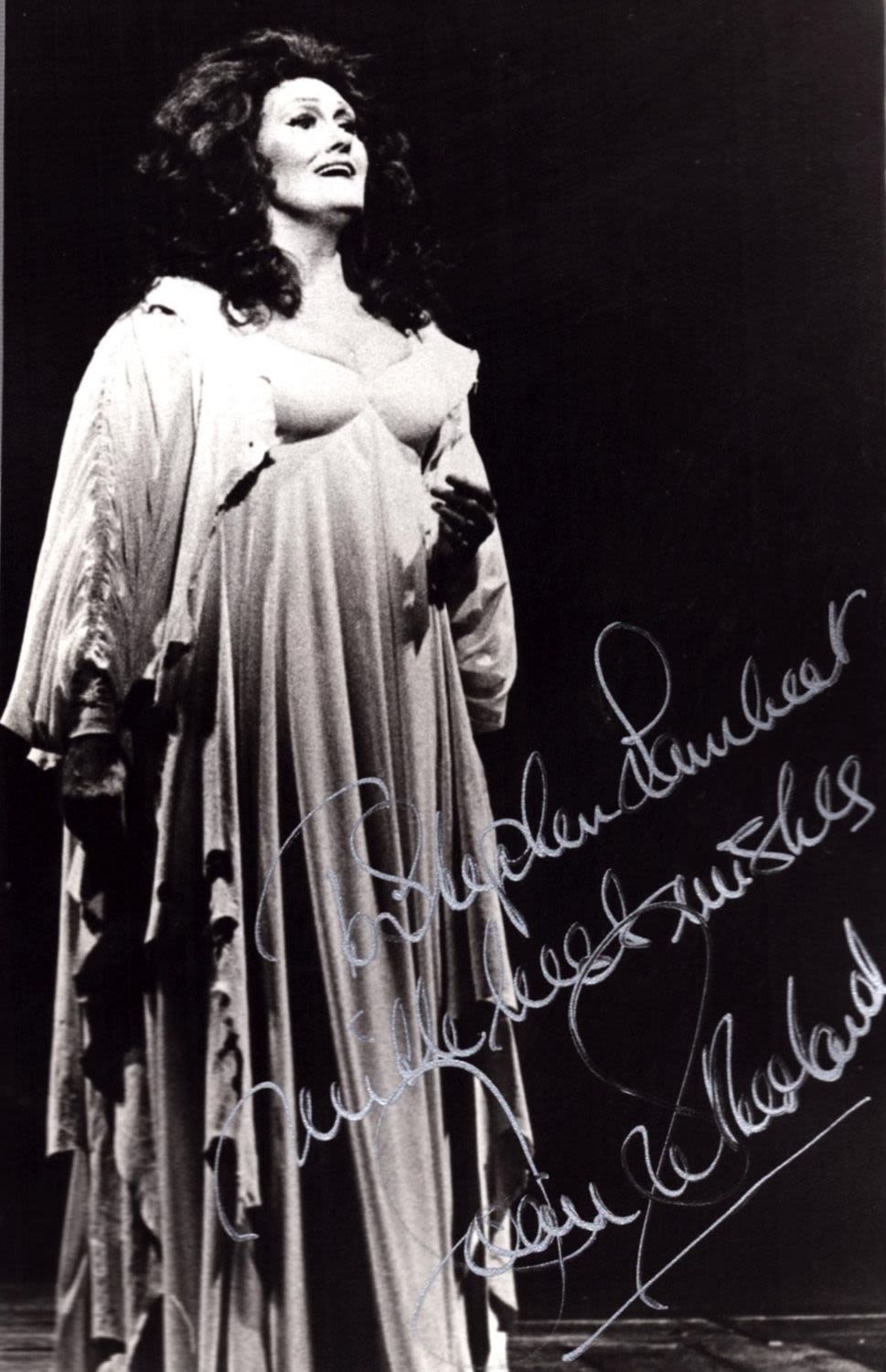 Lot 165: Dame Joan Sutherland signed 6x4inch black and white...