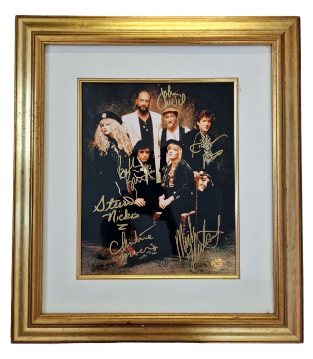 Lot 192: Fleetwood Mac signed colour photo. Mounted and framed...
