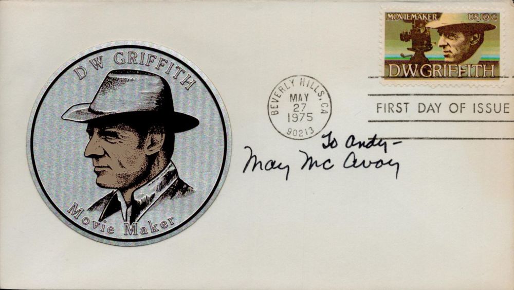 Lot 203: May McAvoy signed FDC 'D W Griffith Movie...