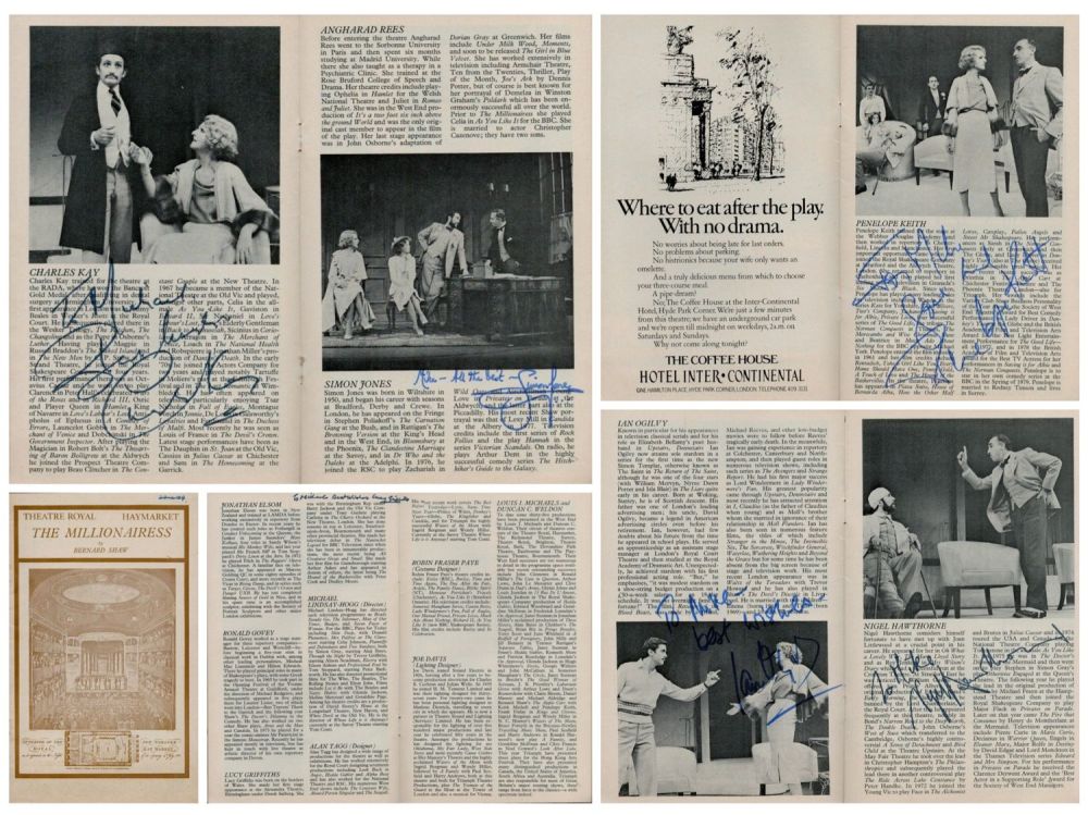 Lot 217: Multi signed Penelope Keith, Ian Ogilvy, Nigel Hawthorne,...