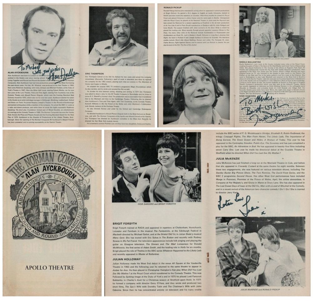 Lot 219: Multi signed Ivor Danvers, Julia McKenzie, Alan Ayckbourn....